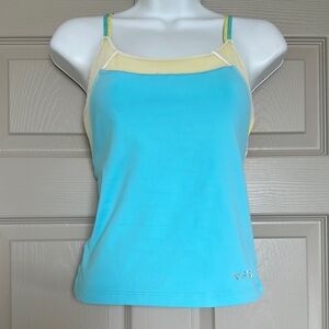 Kassis Women's Blue and Yellow Tank Top